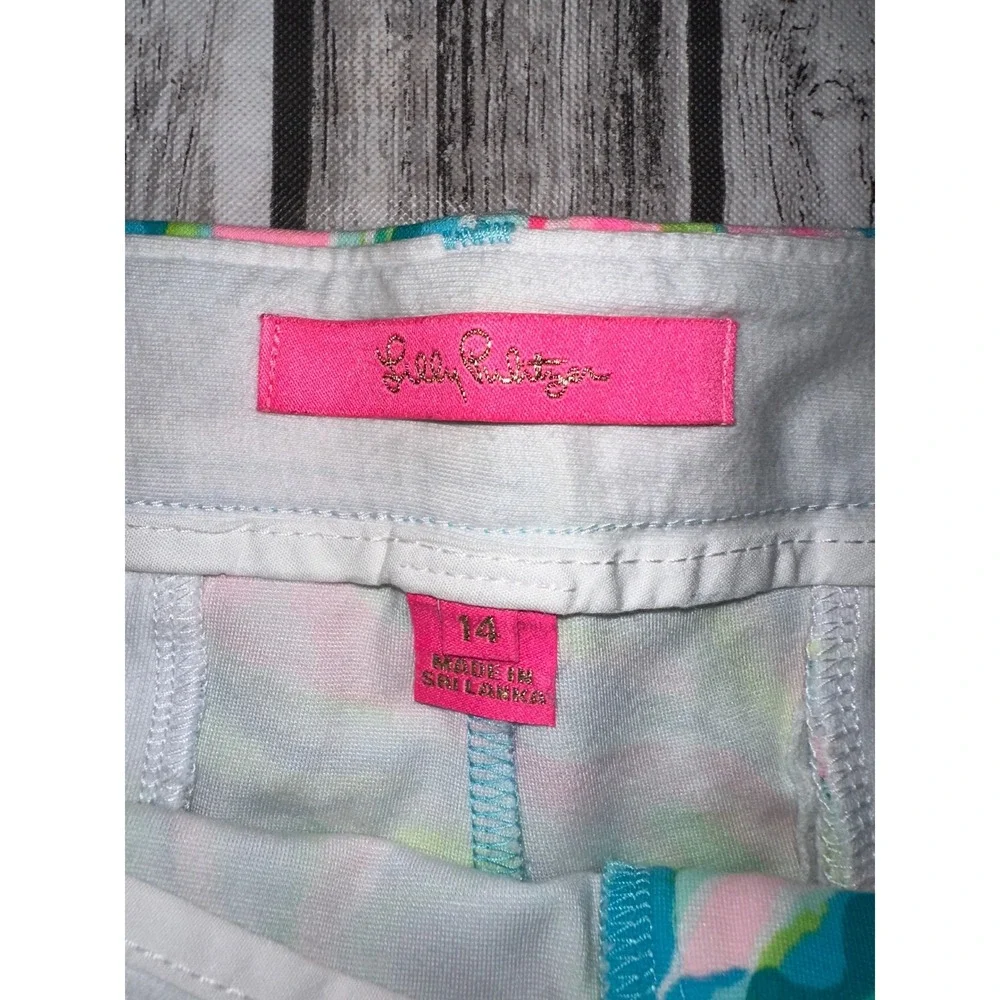 Lilly‎ Pulitzer Callahan Knit Shorts One In A Mellon Stretch Size 14